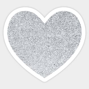 Chrome Glitter Hearts Sticker